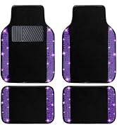 NBTEPEM Purple Violet Bling Car Floor Mats Full Set, Universal Fit Most Cars,SUV, Trucks, 4 pcs S...