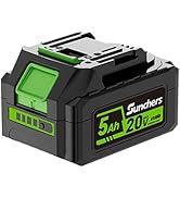 SUNCHERS 20V 5.0Ah Battery Replacement Pack for SUNCHERS Leaf Blower and String Trimmer, 1Pack