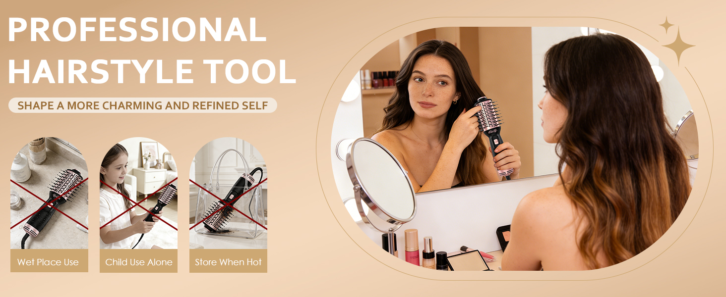 Hair Blow Dryer Brush for Travel