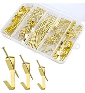 GCXIXPY 120 Pcs Picture Hanging Kit, Picture Hangers 10lb, 30lb, 50lb Hooks with Nails, Picture H...