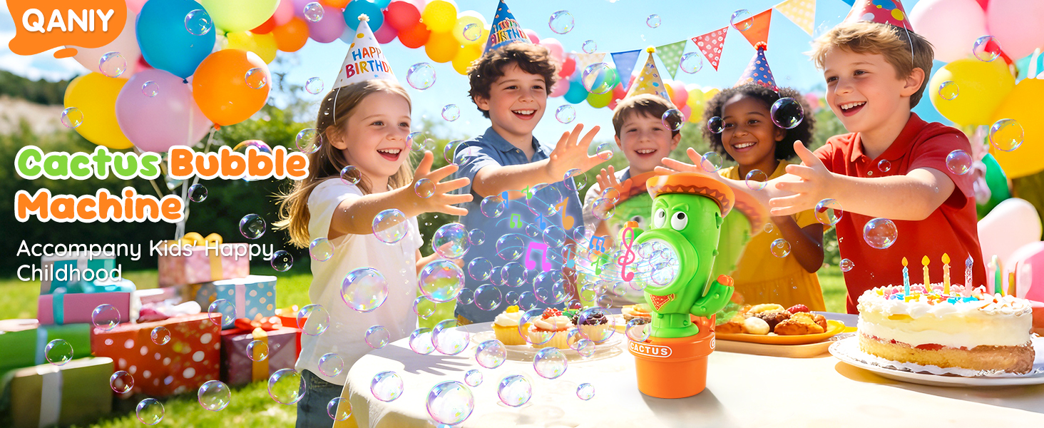 Cactus Bubble Machine for Kids