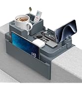 Couch Arm Cup Holder CLESOO Couch Arm Tray Anti-Slip Couch Cup Holder Silicone Sofa Armrest Tray ...