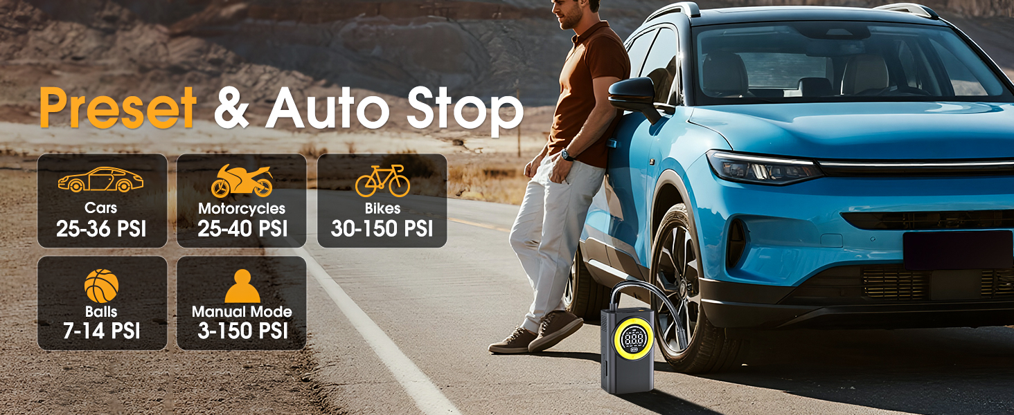 Tire Inflator Portable Air Compressor