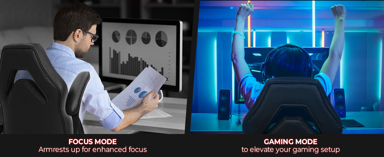 Computer chair with enhanced features for work and play