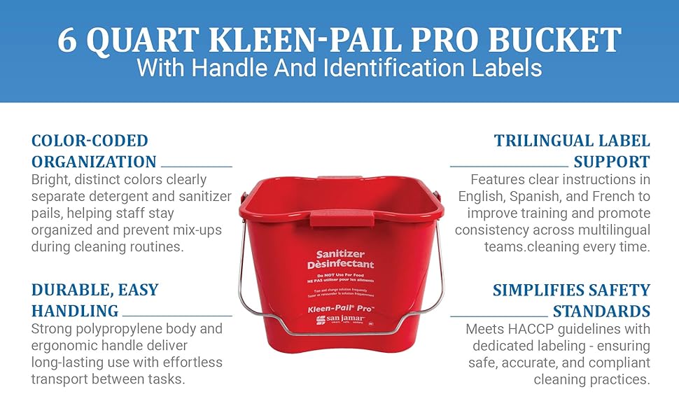 SAN JAMAR KPP196RD Pail 6qt