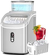 Antarctic Star Countertop Ice Maker Machine, 30lbs/24Hrs, 3 Thickness Ice Cubes, 16Pcs/13 Mins,2 ...