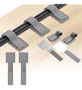 80Pcs Hook and Loop Cable Ties Under Desk Cable Management Adhesive Strips for Cord Hider Wire Or...