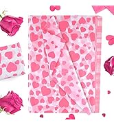 PLULON 60 Sheets Valentine Day Gift Wrapping Tissue Paper Birthday, Tissue Paper for Home, Kitche...