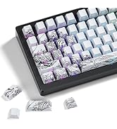 XVX Shine Through Keycaps - PBT Dye Sub Keycap Set, Side Print Keycaps, 127 Keys Cherry Profile C...