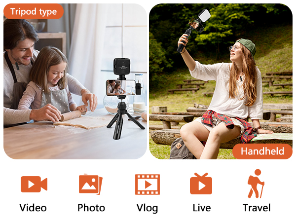 Kalofaye Vlogging Kit for iPhone, Android with Tripod