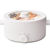olayks Electric Hot Pot, 3L Portable Electric Pot with Ceramic Non-stick Coating, Dual Power Mult...