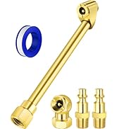EVOULTES 2-Way Connection Air Chuck Set, Heavy Duty Dual Head Air Chuck with Closed Ball Tire Chu...
