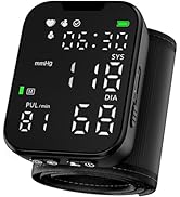 Guaever Wrist Blood Pressure Monitor, Rechargeable BP Machine with One-Button Fool-Proof Operatio...