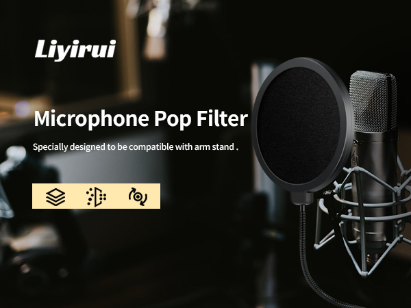 microphone pop filter clip