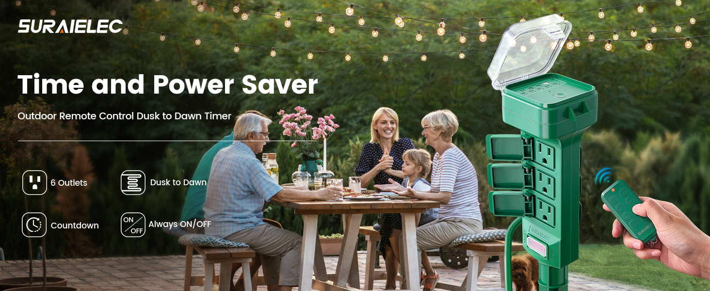 6 outlet outdoor power stake christmas extension cord outdoor