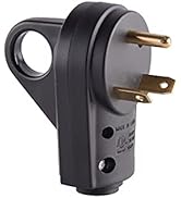 Veepeak 30 Amp RV Plug Male Replacement TT-30P Heavy Duty 125V 30A Rated 3 Prong Electrical Power...