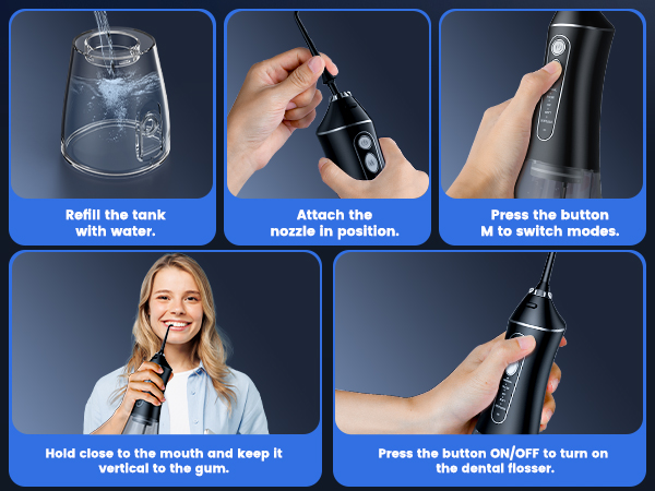 electric toothbrush with water flosser