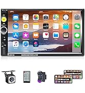 AMPrime Double Din Car Stereo Radio with Bluetooth 7” Touch Screen FM Receiver MP5 Car Player Sup...