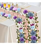 Flower Garland for Table Centerpiece 14.5 FT Summer Garland for Mantle Artificial Floral Garland ...