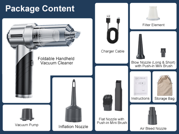 foldable car vacuum