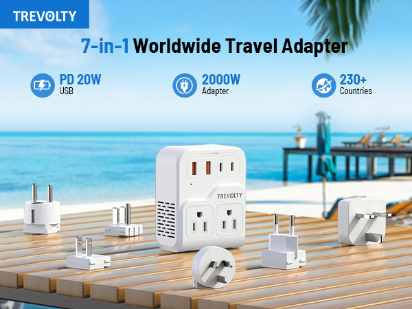 2000W European Travel Plug Adapter