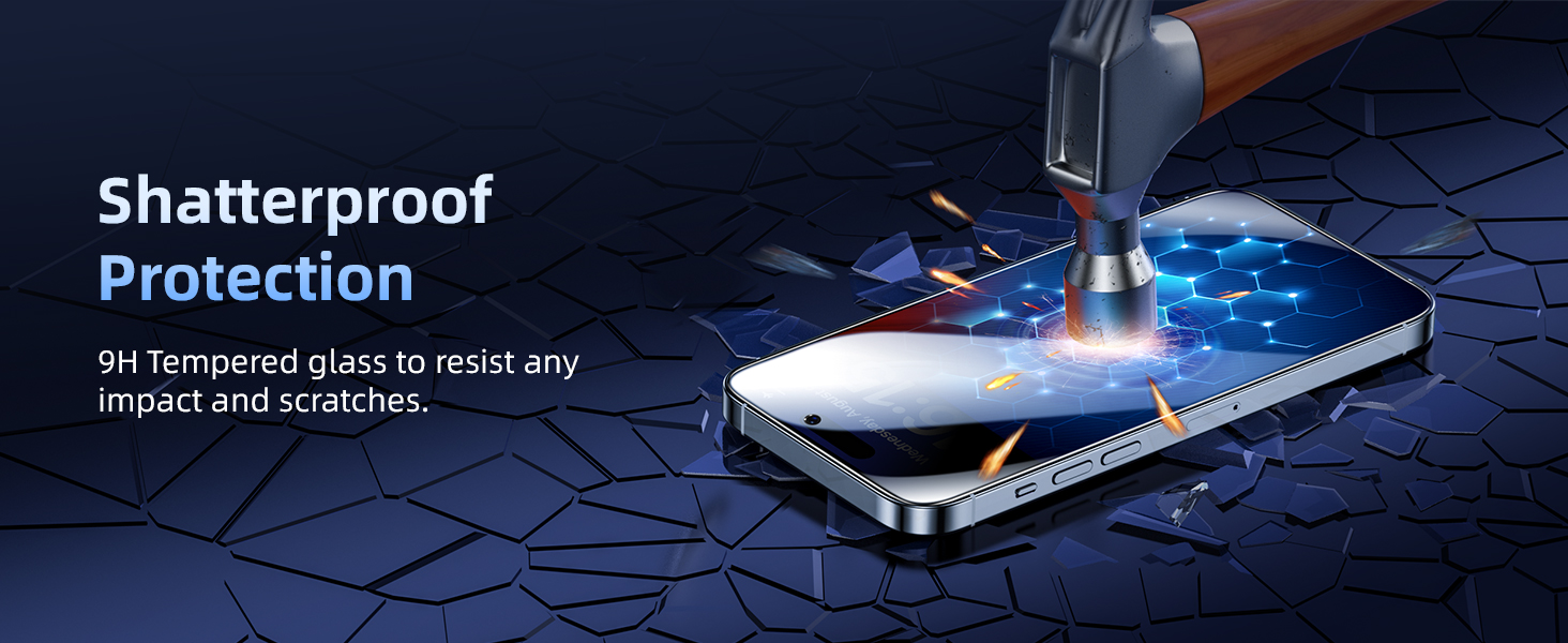 shatterproof protection 9h tempered glass hardness, anti scratch