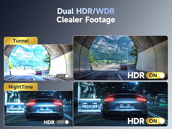 Dual HDR/WDR dash cam