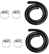1/4" x 25" 791850 Replacement Fuel Line Hose with 4 Clamps Lawn Mower for B&amp;S 5414K 283207 Small ...