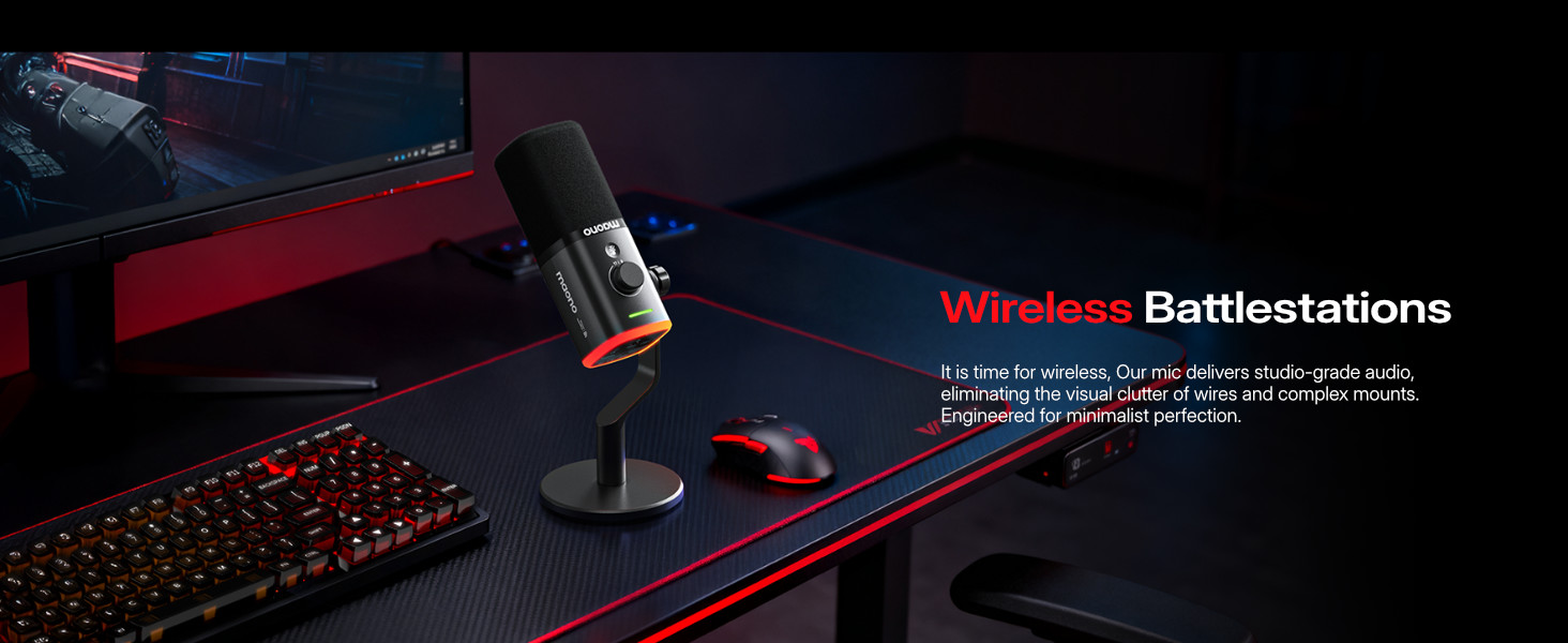 wireless dynamic gaming microphone for pc