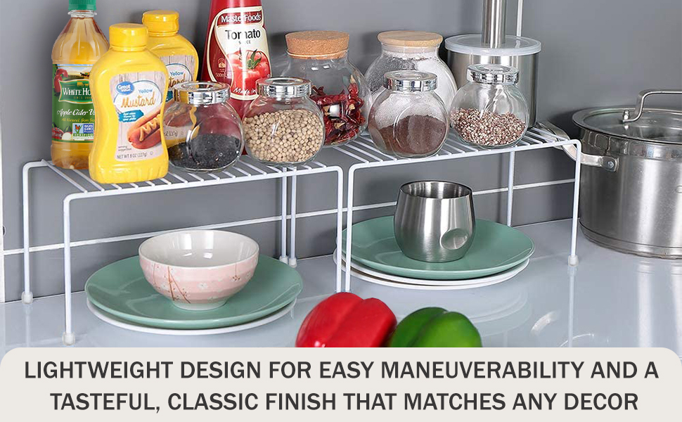 SKU 5904 - Mini Shelves - Set of 4 - Displayed with Spices and Serve Ware