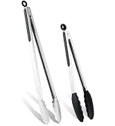 Balamno 16 Inch Extra Long Grill Tongs BBQ Tongs (16 steel+12 silicone)