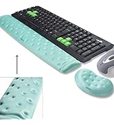 BRILA Memory Foam Mouse & Keyboard Wrist Rest Support Pad Cushion Set for Computer, Laptop, Offic...