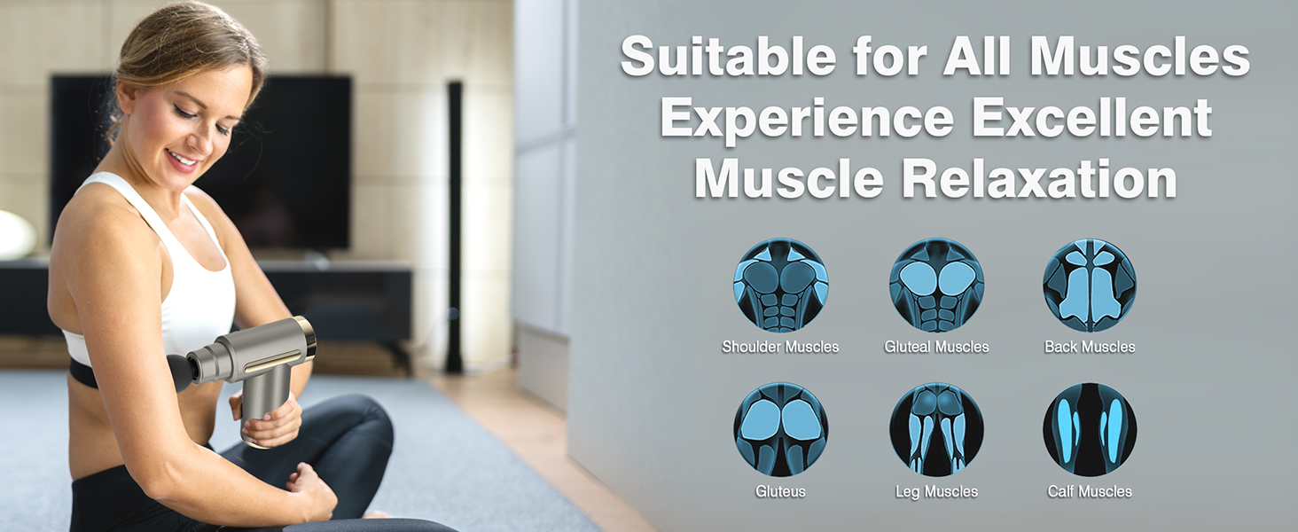 Massage Gun Deep Tissue Back Massage for Athletes for Pain Relief Percussion Massage 4 Massage Head