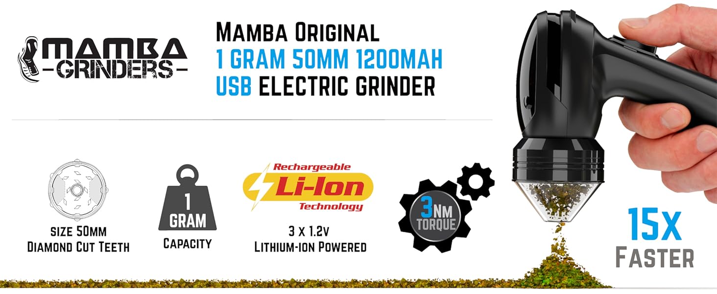  mamba v2 herb grinders electric automatic grinder electric grinders rechargeable auto grinder