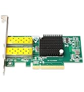 BZUZI 10Gb PCIe NIC Network Card - Dual SFP+ Port, Intel 82599(X520-DA2) Controller Controller, W...