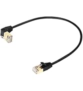 SinLoon 90 Degree Cat8 Ethernet Cable, High Speed 40Gbps 2000Mhz Network Cord, with Gold Plated P...
