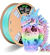 OVV3D Rainbow PLA Filament 1.75mm, PLA 3D Printer Filament Multicolor Color Changing Rainbow PLA ...