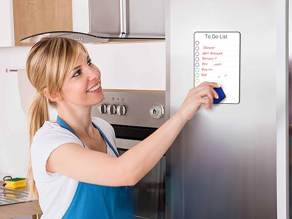 magnetic fry erase to do list for fridge