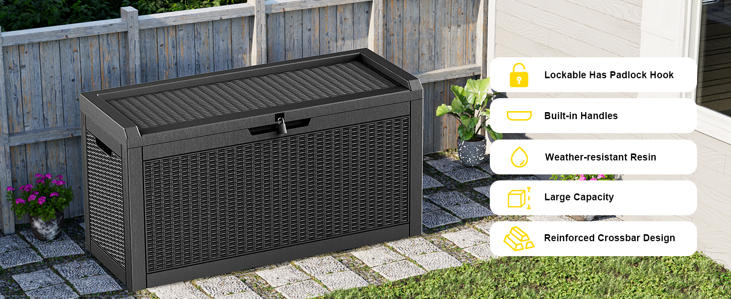 60 gallon deck box storage