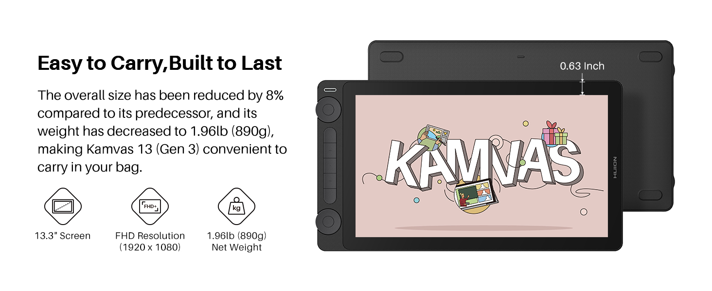 Kamvas 13 Gen 3 new appearance