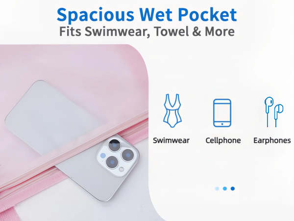 mesh beach bag with wet pocket