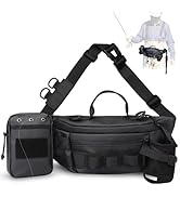 Dovesun Fishing Fanny Pack for Man Lightweight Fishing Waist Pack Water-Repellent Small Tackle Ba...