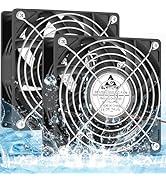 GDSTIME 120mm x 38mm 12V DC IP68 Waterproof Fan, High Speed Dual Ball Bearing Brushless Computer ...