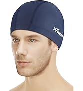 Firesara Fishtail Fabric Swim Cap for Men Women, Breathable High Elasticity Swimming Cap Hair Pro...