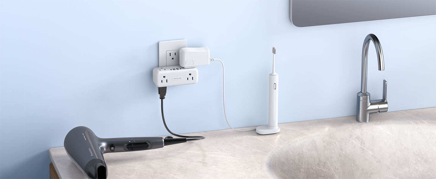 bathroom multi plug outlet with usb ports