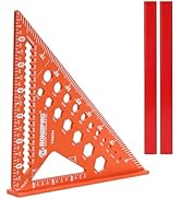 6-in-1 Carpenter Square 7 inch, Aluminum Rafter Square, Multi-Purpose Carpenter Tools : Wrench, S...
