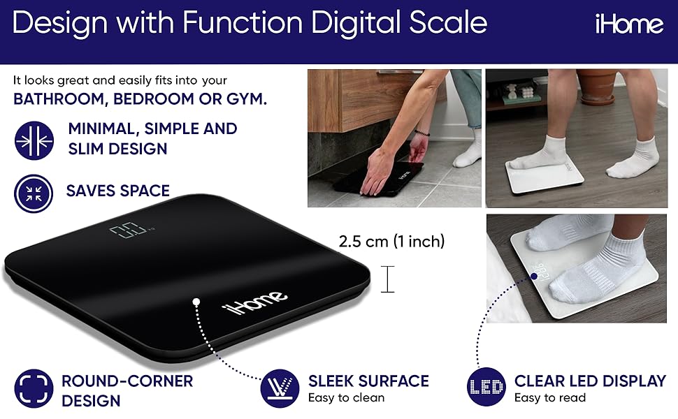 digital bathroom scale fitness bmi fat smart connected housewarming black white feet tempered glass
