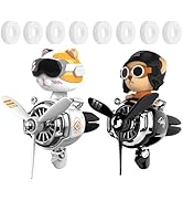 2Pcs Car Air Fresheners, Cute Bear Pilot Automotive Air Outlet Creative Car Perfume Diffuser, Aut...