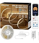 PAUTIX COB LED Strip Light Warm White 2700K 504LEDs/m,CRI90+ 32.8ft/10m Dimmable 24V LED Tape Lig...