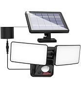 Solar Outdoor Lights with 5V/1A USB Output Port, 1200LM Motion Sensor Security Flood Light, IP65 ...